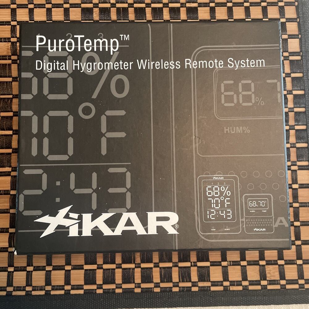 XIKAR Purotemp Digital Rectangle Hygrometer
